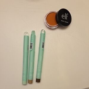 ELF Putty Blush and No Budge Eyeshadow Set - Orange and Mint